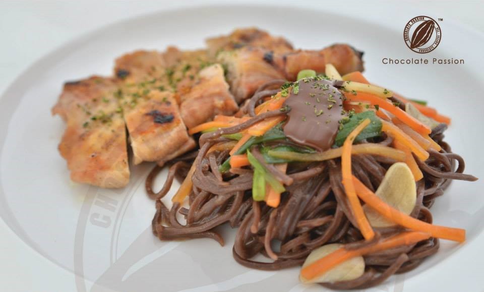 Facebook/Chocolate Passion Burmah Road Teriyaki Chocolate Spaghetti.